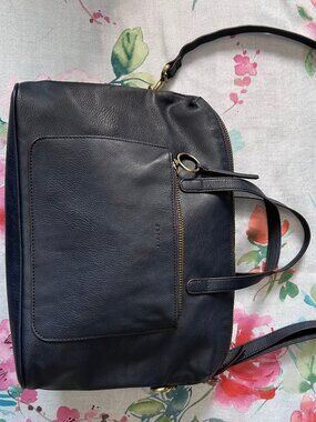 Vintage Espirit Faux Leather Crossbody Satchel Bag